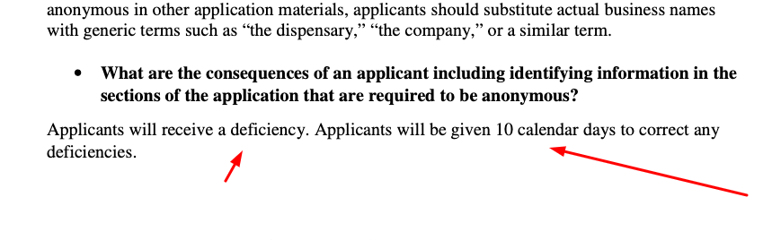 10-day notice of deficiency