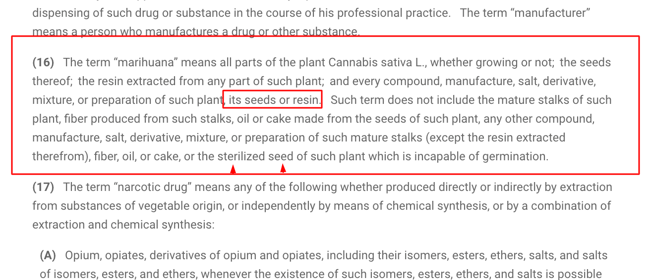 21 USC 802 marihuana definition