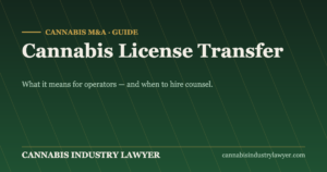 cannabis license transfer